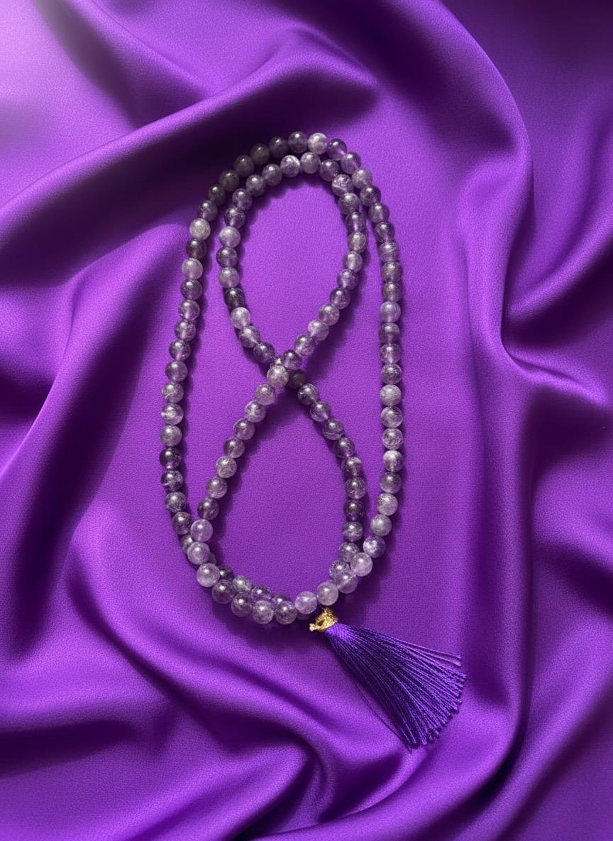Evaarah - Energised💜 Amethyst Mala/Chain – A Sacred Strand of Serenity & Insight